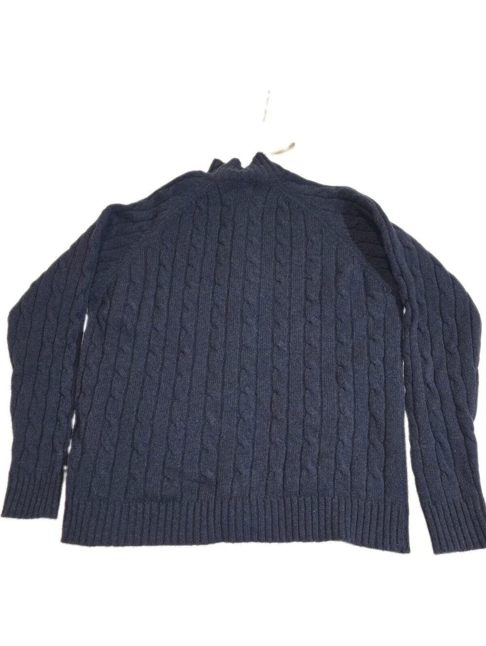 Samual Windsor Mens XXL 💯 wool Cardigan Navy Cable-knit Grandpa Dad Core